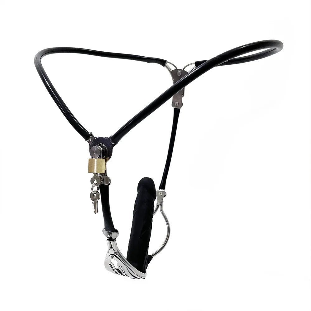Invisible Female Chastity Belt with Opening and Detachable Vagina Plug