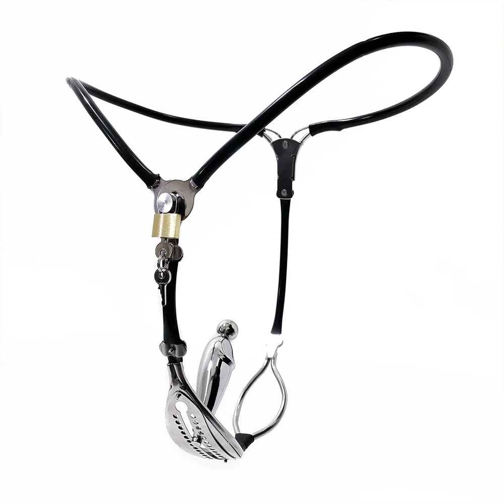 Invisible Female Chastity Belt with Opening and Detachable Vagina Plug