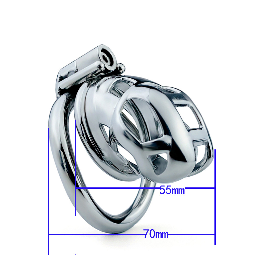 Metal Mamba Cobra Chastity Cage with Spiked Ring and Belt Male Chastity Device