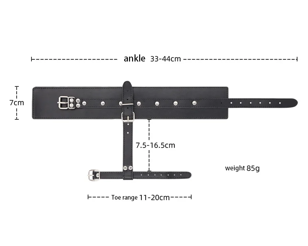 BDSM Bondage Cuffs for Hands or Ankles with Thumb & Toe Restraints