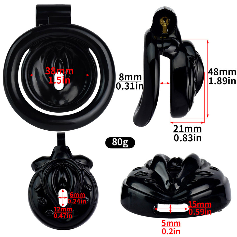 Realistic Pussy Chastity Cage For Sissy Flat CockCage Nude/Pink/Black/White