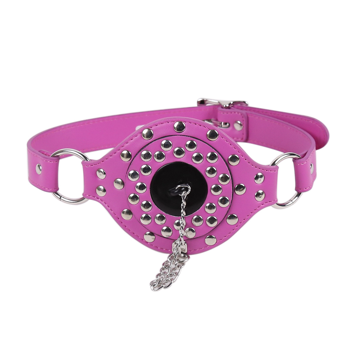 Removable BDSM Mouth Gag Rivet Bondage Mask Forced Open Mouth Erotic Bondage Gear