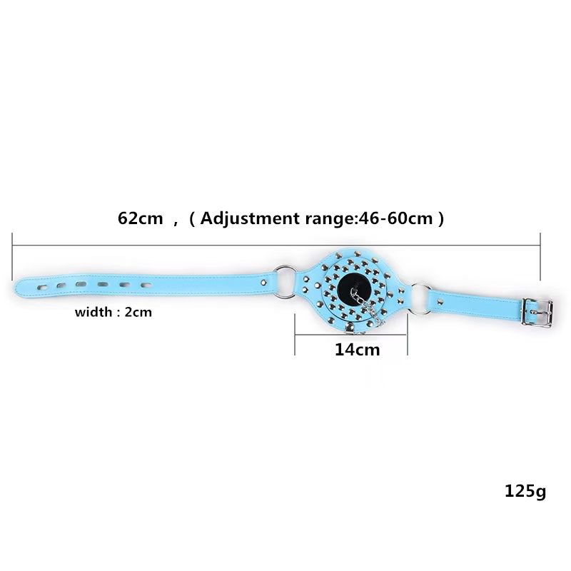 Removable BDSM Mouth Gag Rivet Bondage Mask Forced Open Mouth Erotic Bondage Gear