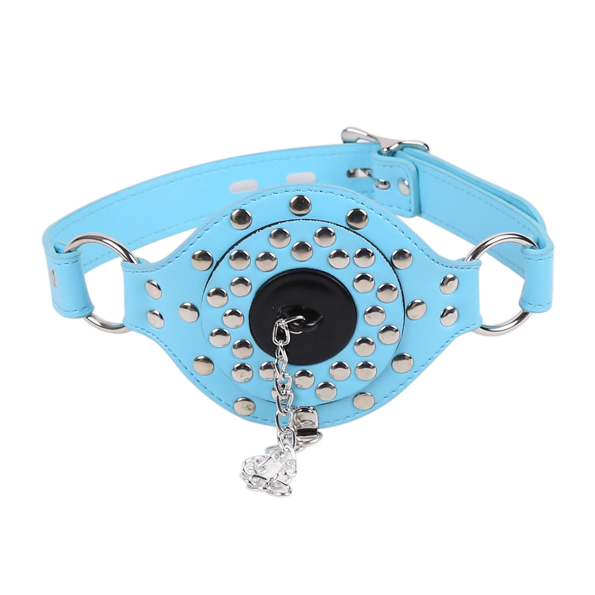 Removable BDSM Mouth Gag Rivet Bondage Mask Forced Open Mouth Erotic Bondage Gear