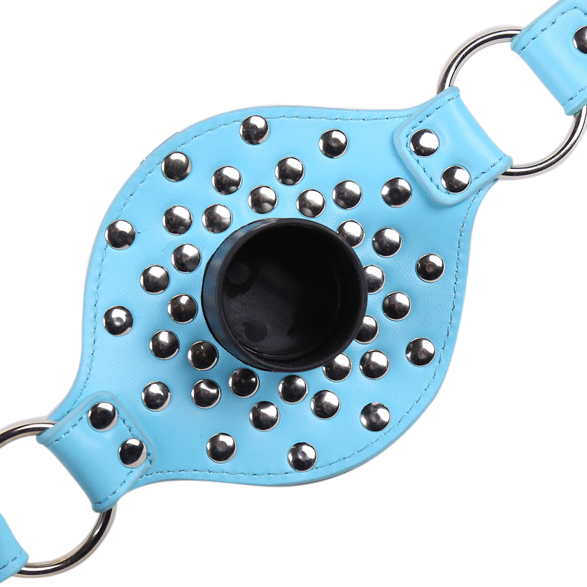 Removable BDSM Mouth Gag Rivet Bondage Mask Forced Open Mouth Erotic Bondage Gear