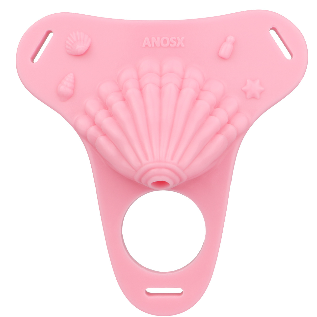 Pink Silicone Seashell Sissy Chastity Cage โ Cute Cock Cover Belt