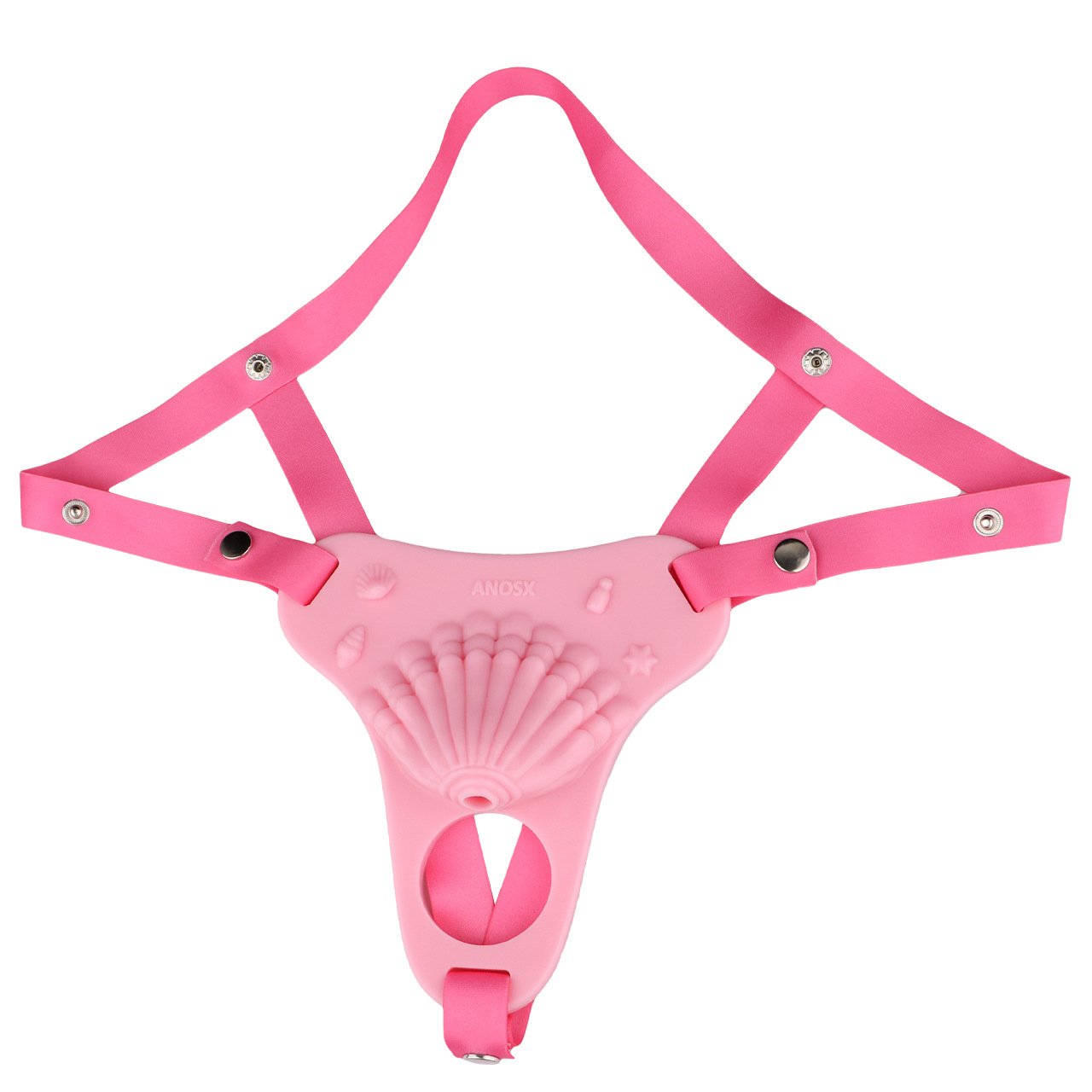 Pink Silicone Seashell Sissy Chastity Cage โ Cute Cock Cover Belt