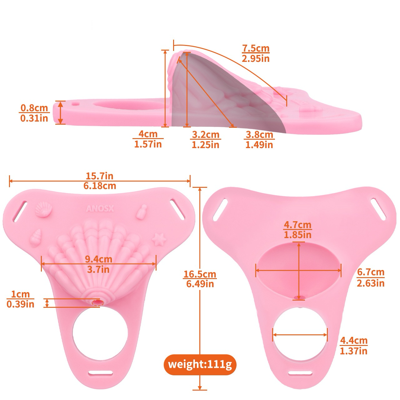Pink Silicone Seashell Sissy Chastity Cage โ Cute Cock Cover Belt