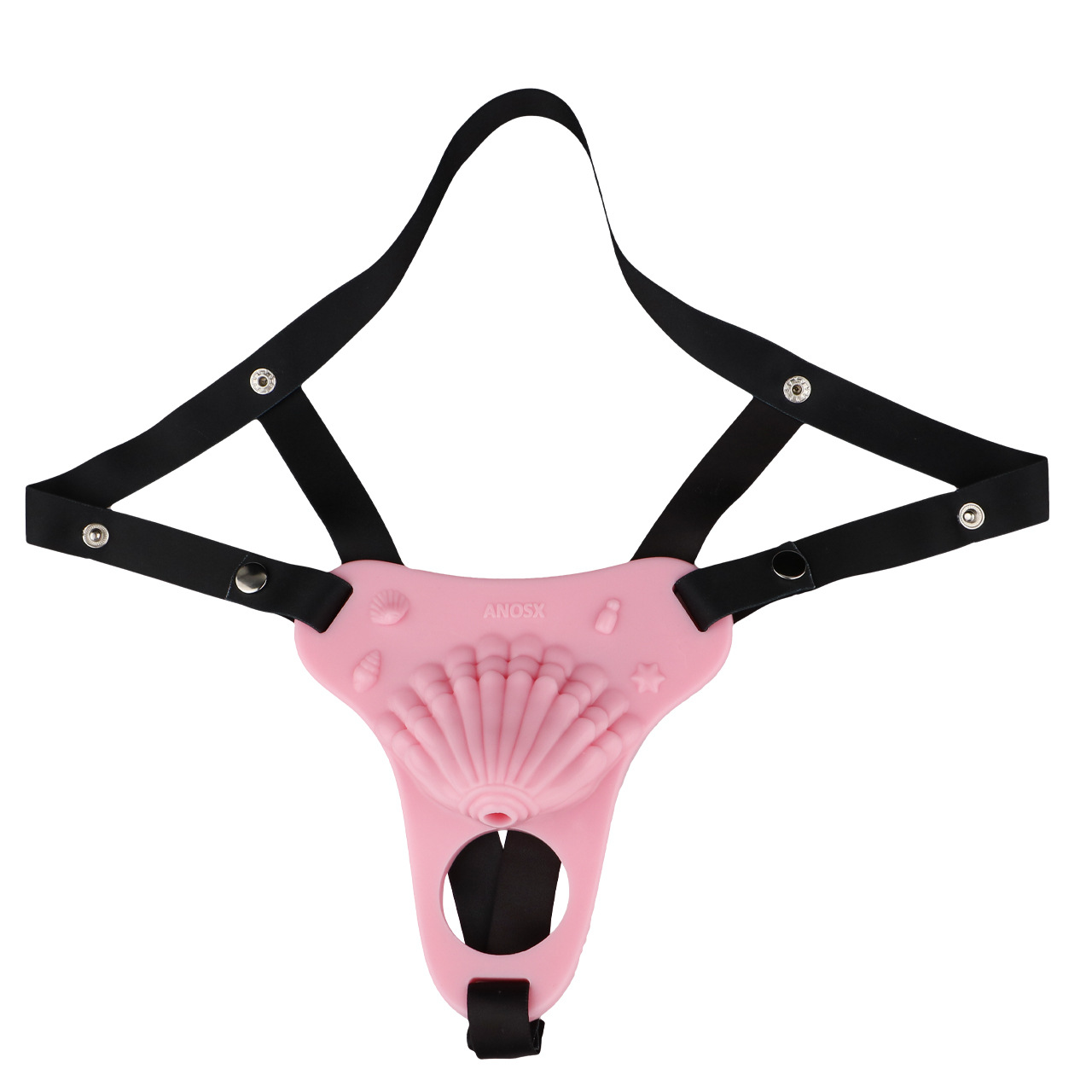 Pink Silicone Seashell Sissy Chastity Cage โ Cute Cock Cover Belt