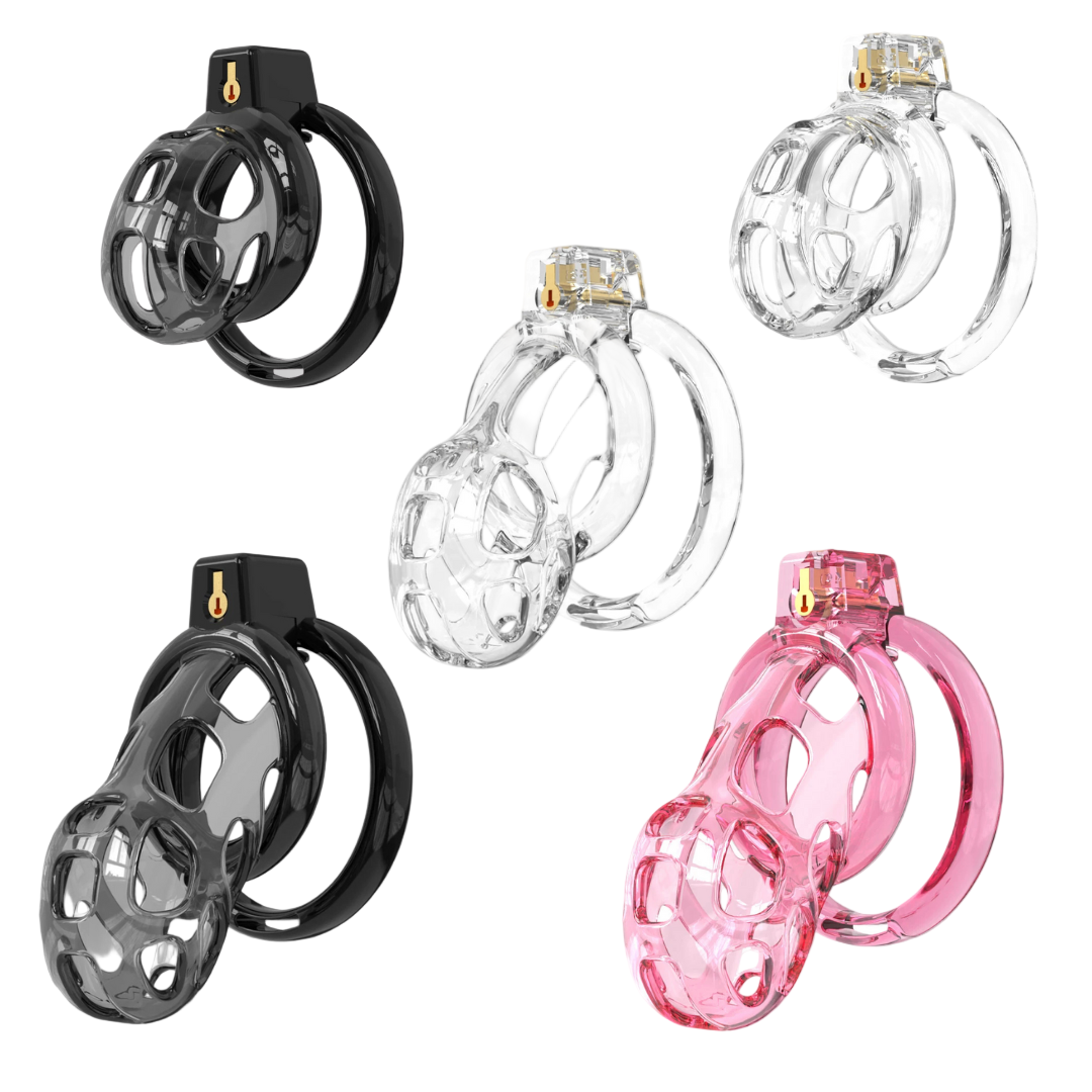 Flexible Soft Silicone Cobra Chastity Cage Set Comfy Cock Cage for Beginners