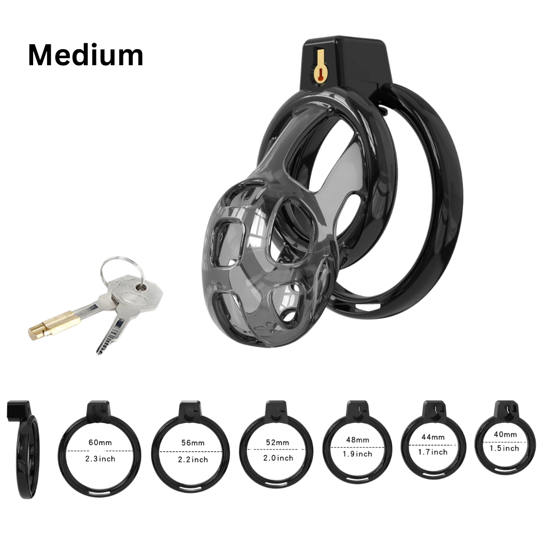 Flexible Soft Silicone Cobra Chastity Cage Set Comfy Cock Cage for Beginners