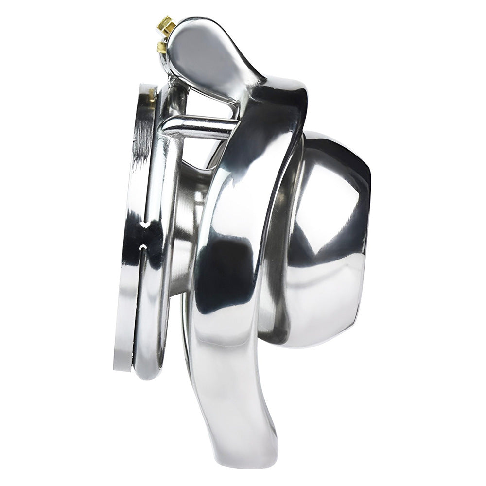 Micro Inverted Chastity Cage with Detachable Silicone Catheter Butterfly Small Cock Lock for Sissy