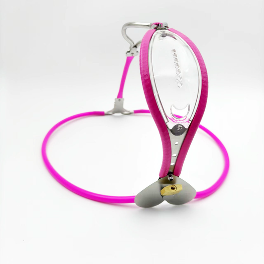 Lite See-Through Heart Lock Chastity Belt for Women - ChastityBondage