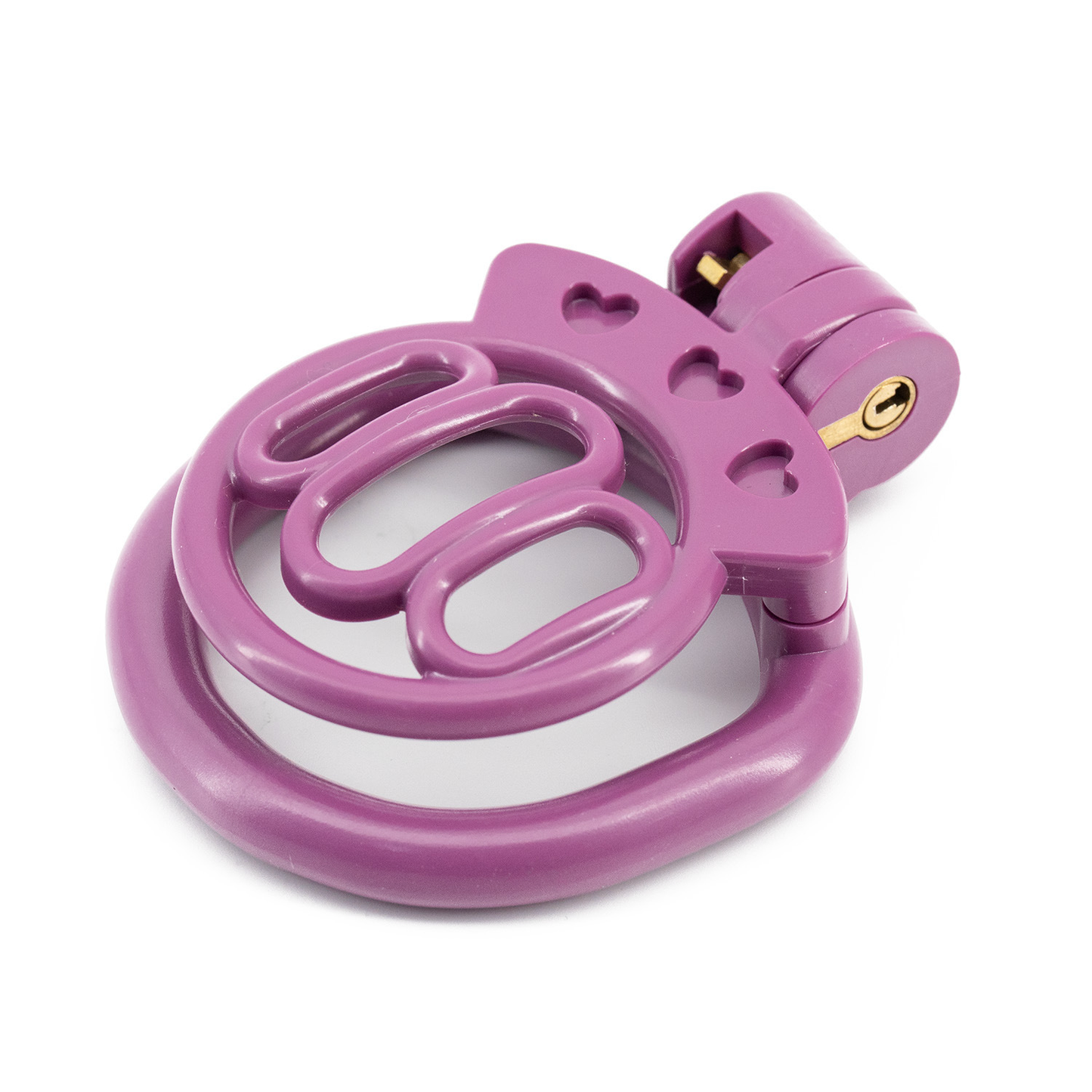 Plastic Mini Chastity Cage with 4 Base Rings Micro Flat Cock Cage for Men and Sissies