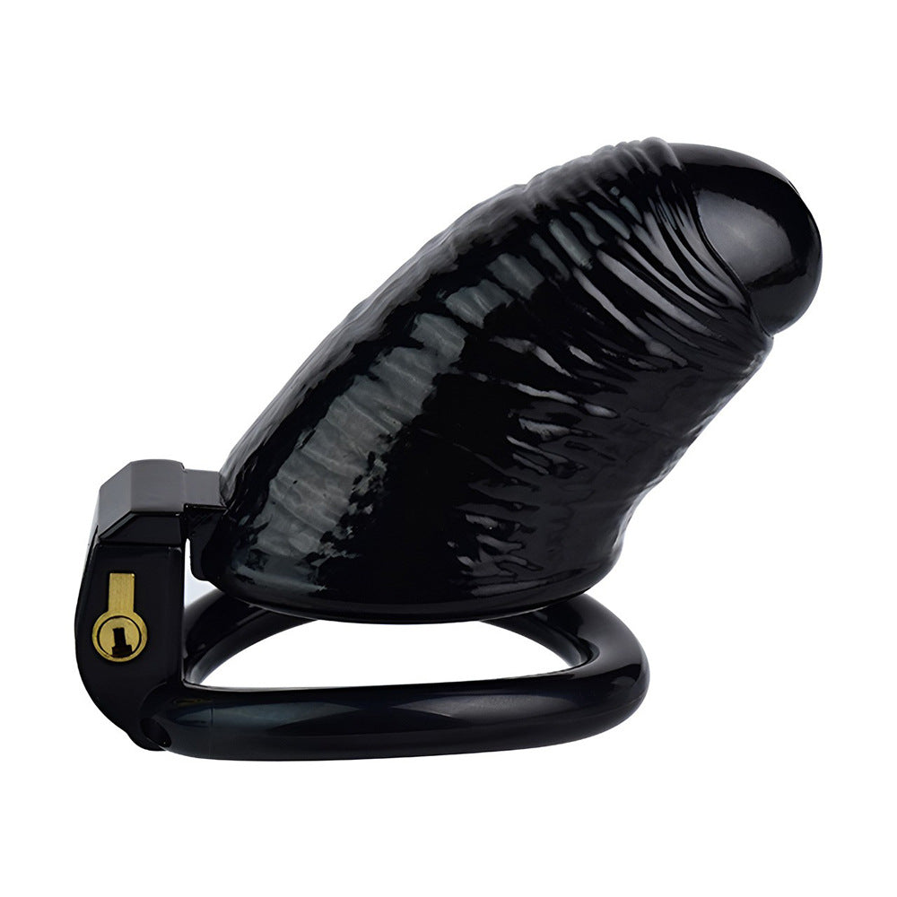 3D Printed Realistic Black Cock Cage Penis Sleeve Resin Chastity Cage