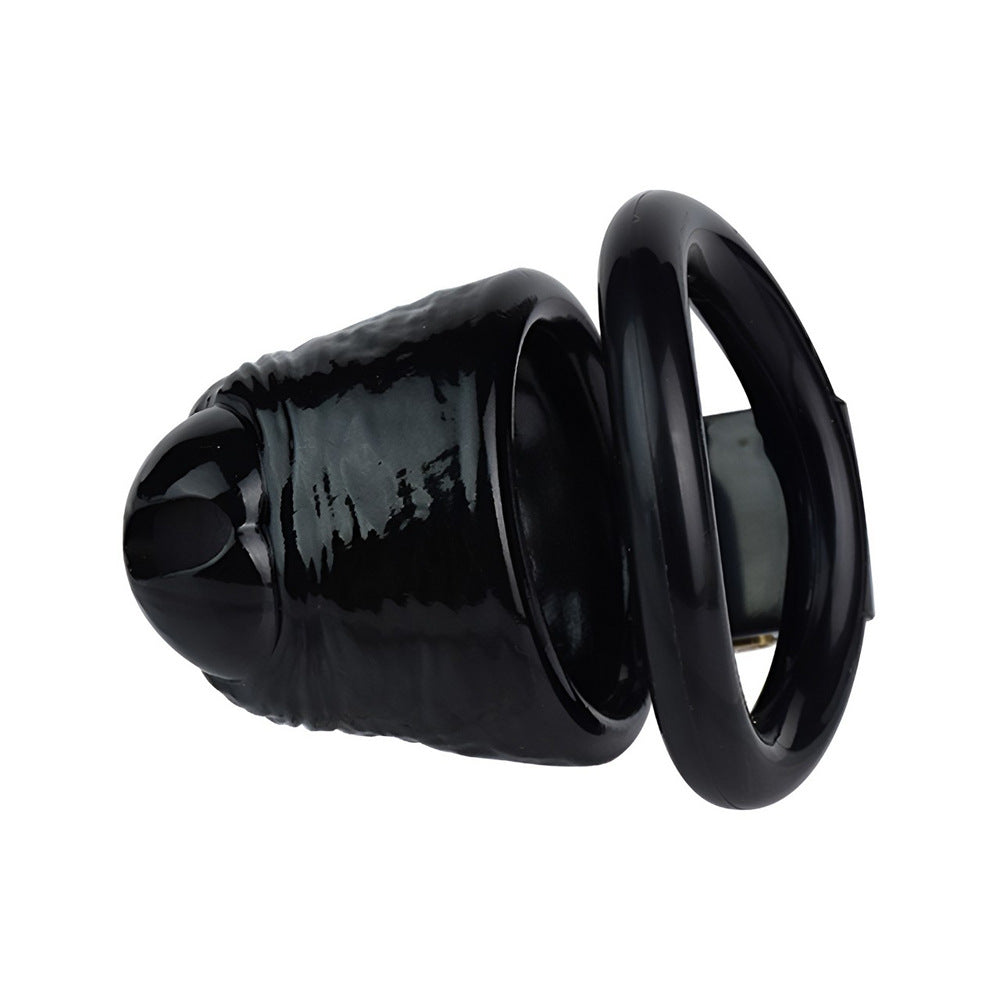 3D Printed Realistic Black Cock Cage Penis Sleeve Resin Chastity Cage