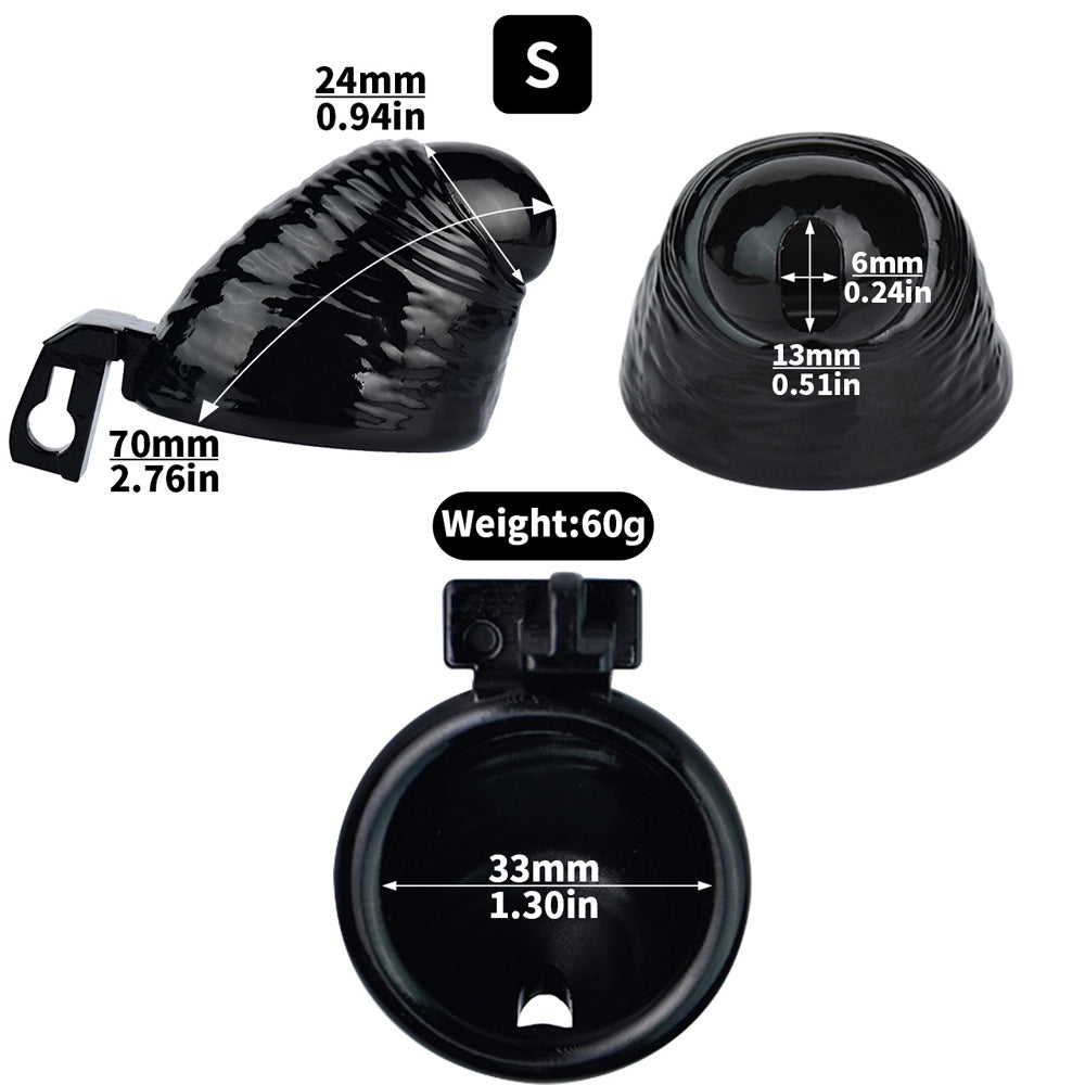 small black chastity cage