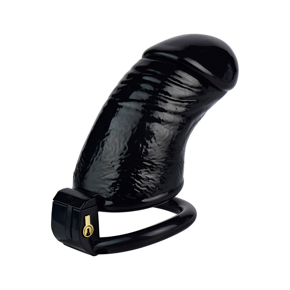3D Printed Realistic Black Cock Cage Penis Sleeve Resin Chastity Cage