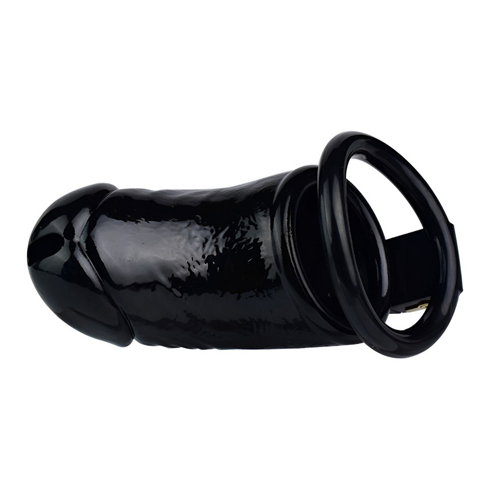 3D Printed Realistic Black Cock Cage Penis Sleeve Resin Chastity Cage