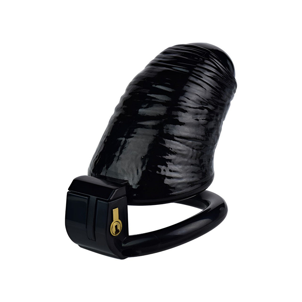 3D Printed Realistic Black Cock Cage Penis Sleeve Resin Chastity Cage