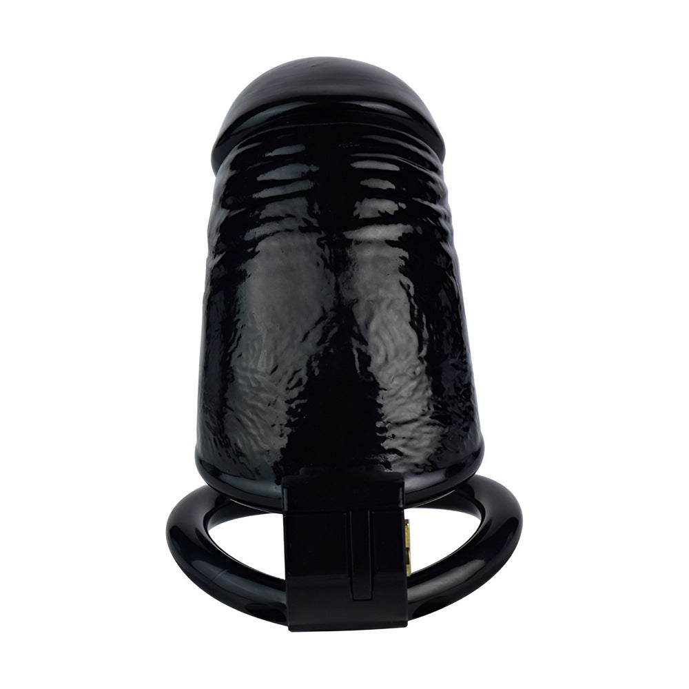 3D Printed Realistic Black Cock Cage Penis Sleeve Resin Chastity Cage