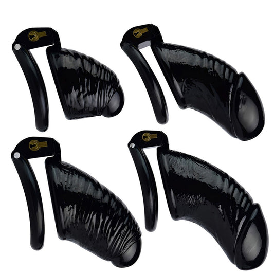 3D Printed Realistic Black Cock Cage Penis Sleeve Resin Chastity Cage