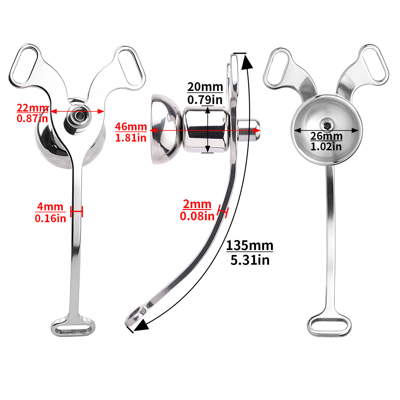 Micro Inverted Chastity Cage Belt with Realistic Silicone Dildo Negative Penis Cage