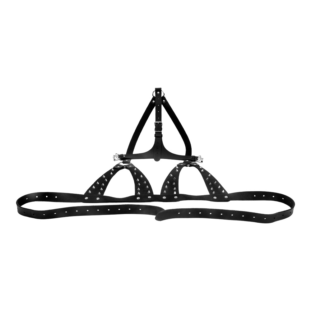 Spiked Adjustable Bondage Bra for BDSM Play Hardcore Fetish Kink Gear Sexy Lingerie for Women