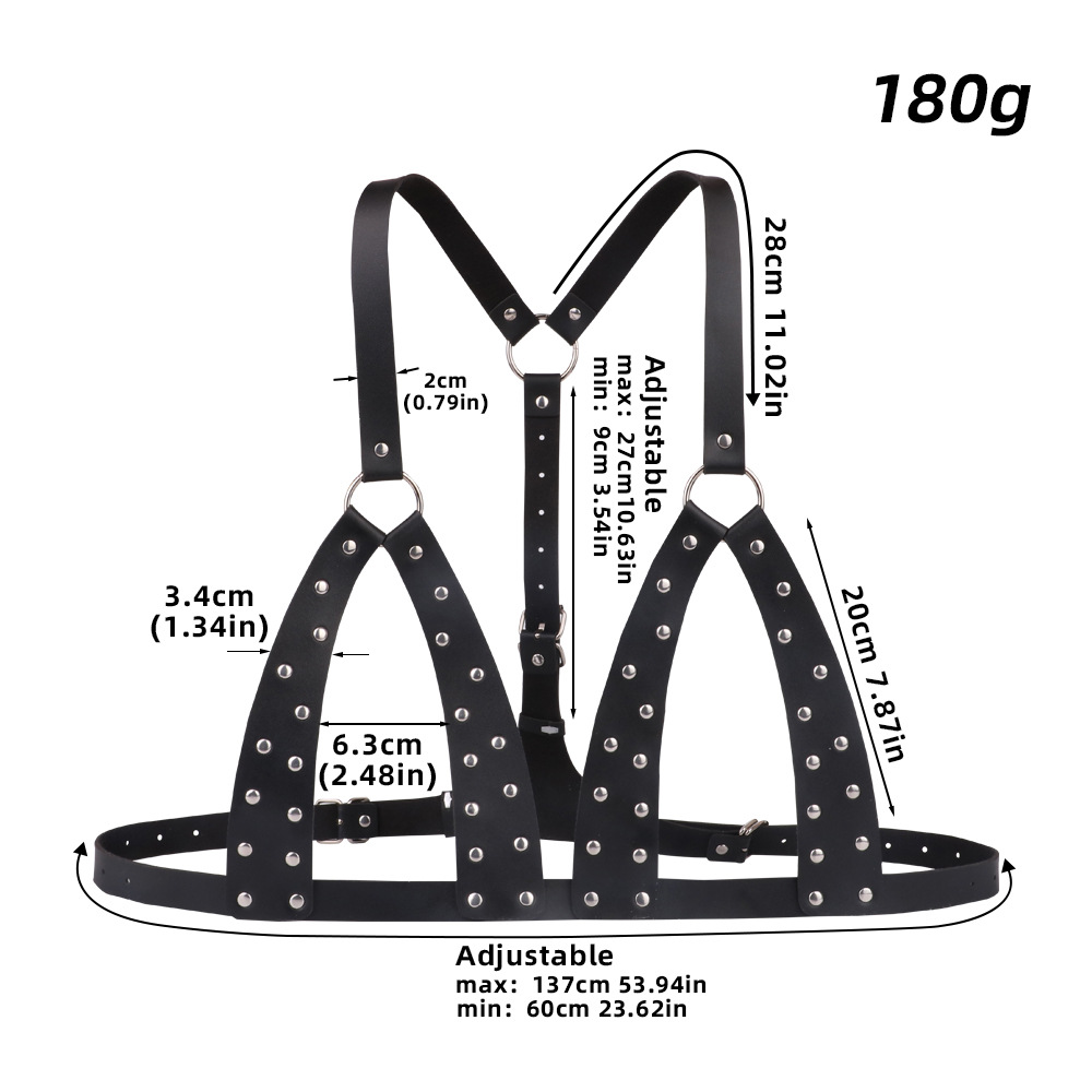 Spiked Adjustable Bondage Bra for BDSM Play Hardcore Fetish Kink Gear Sexy Lingerie for Women