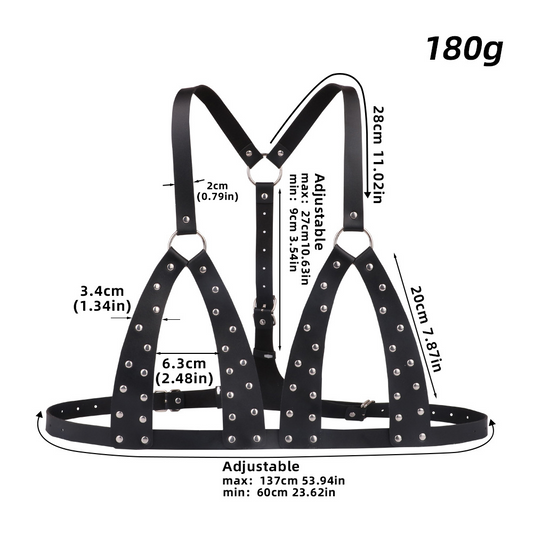 Spiked Adjustable Bondage Bra for BDSM Play Hardcore Fetish Kink Gear Sexy Lingerie for Women