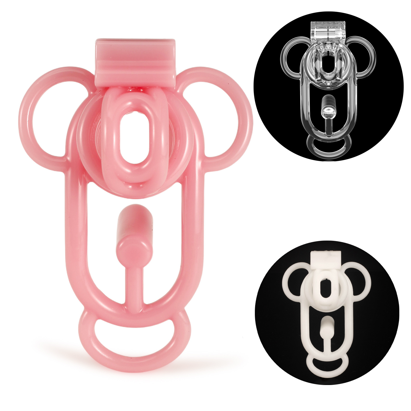 Sissy Inverted Chastity Clip Plastic Chastity Cage for Ladyboys Crossdressers Fufu Clip