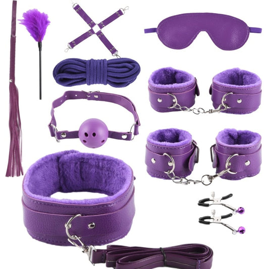 Purple Bondage Kit - 10 pcs set