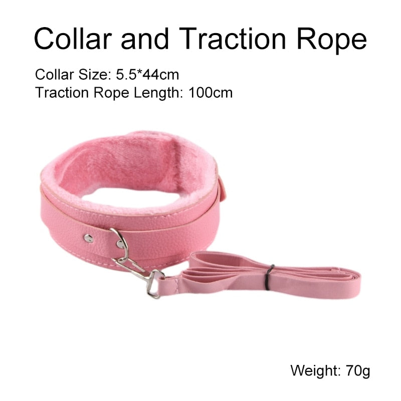 Pink Collar and Traction BDSM Rope