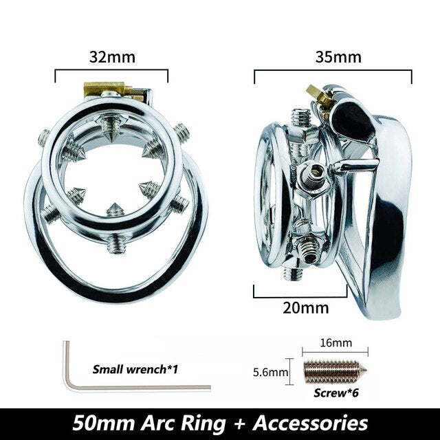 Spiked Cock Cage With Arc Ring