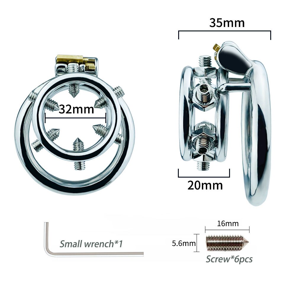 Metal Spinked Cock Cage