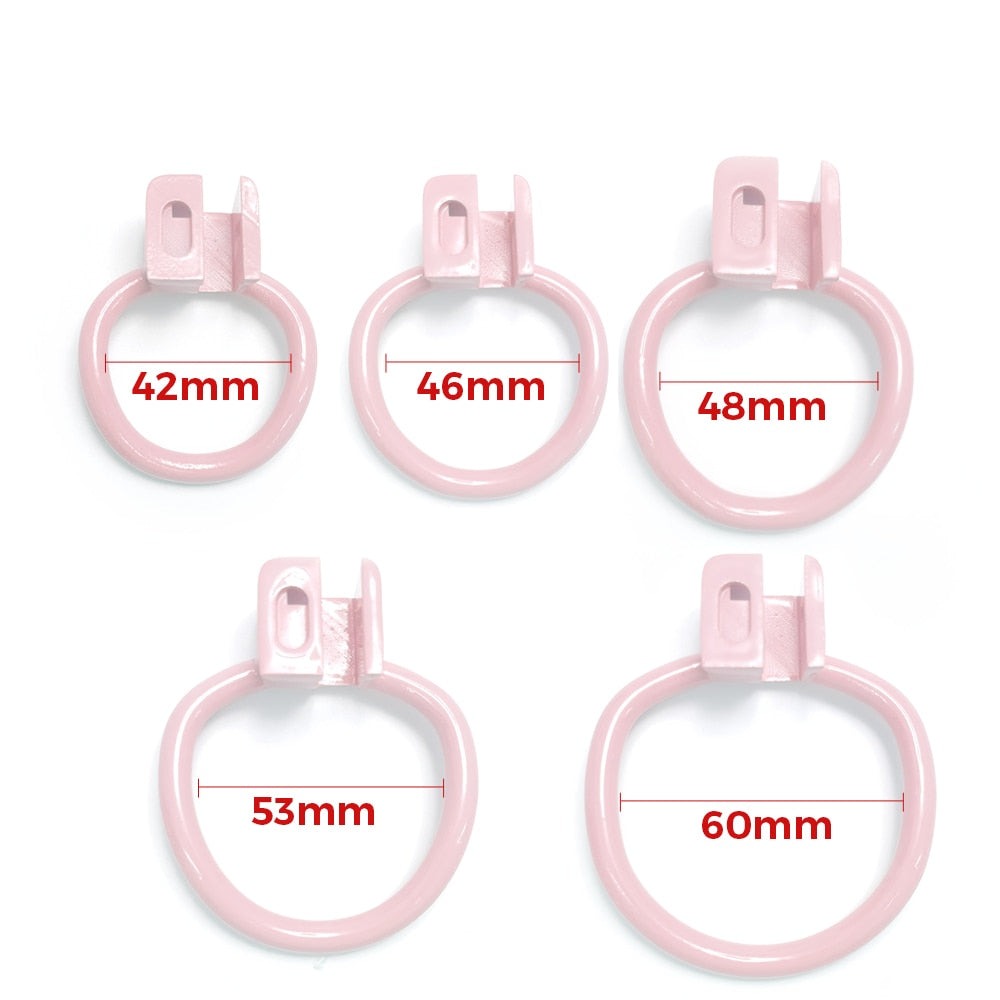 Pink Chastity Cage with Skull For BDSM Slave Play - ChastityBondage