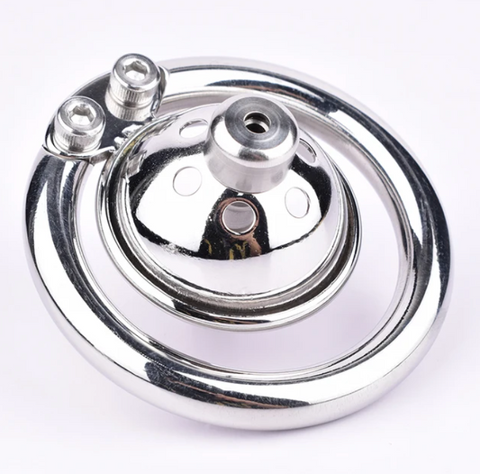 small chastity cage with metal catheter