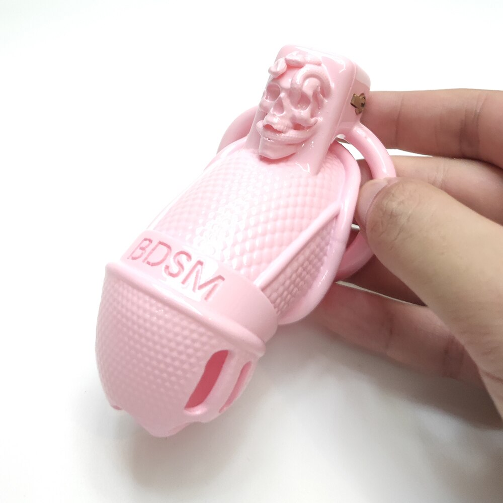 Pink Chastity Cage - BDSM Chastity Device For Sissy Slave and LadyBoy - ChastityBondage