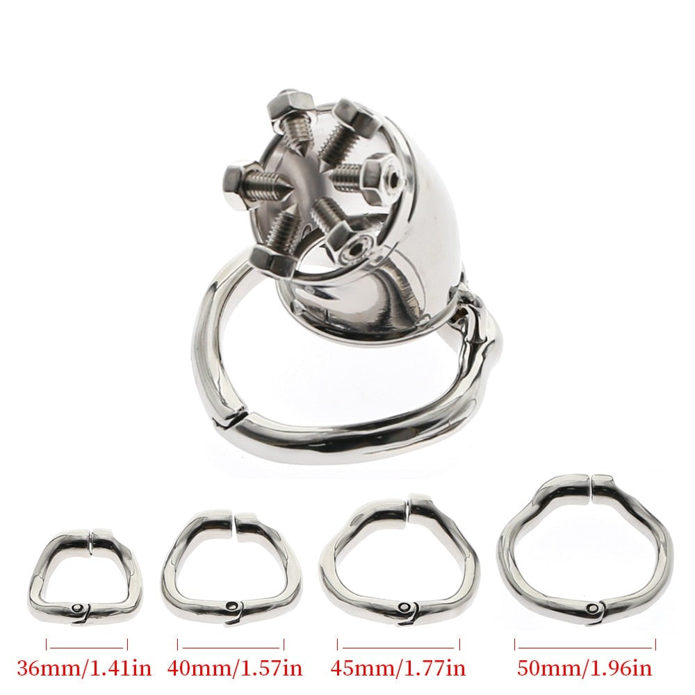 metal spiked chastity cage