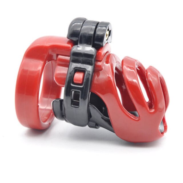 BDSM Male Chastity Device: Natural Resin 3D PA-hook, with Penis Ring - ChastityBondage