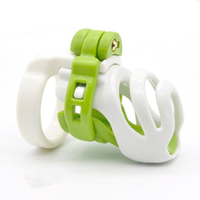 BDSM Male Chastity Device: Natural Resin 3D PA-hook, with Penis Ring - ChastityBondage