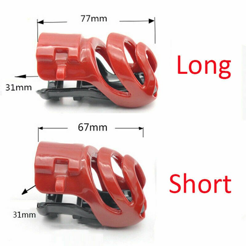 BDSM Male Chastity Device: Natural Resin 3D PA-hook, with Penis Ring - ChastityBondage