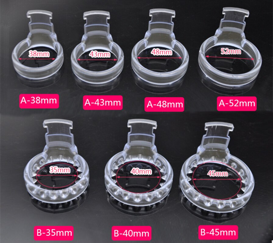 BDSM Male Chastity Device: Natural Resin 3D PA-hook, with Penis Ring - ChastityBondage