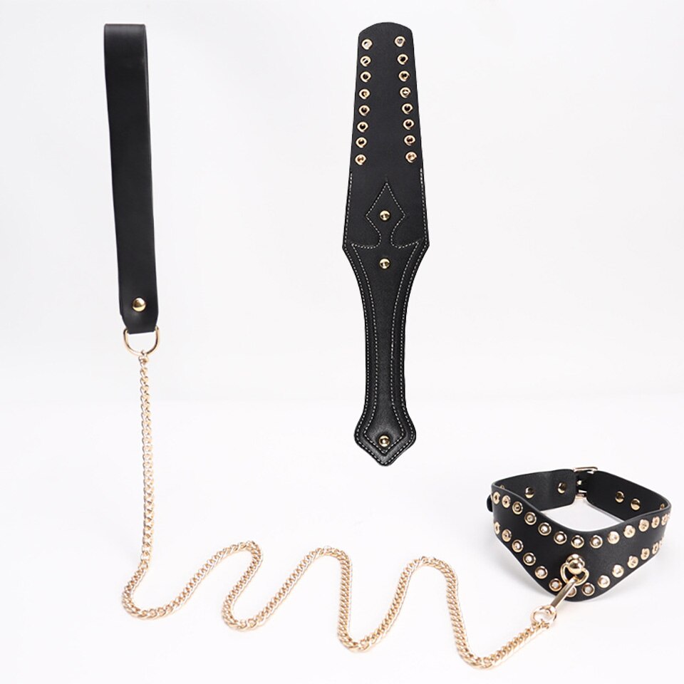 11 pcs Bondage Kit | Leather Adult Erotic BDSM Sex Toys - ChastityBondage