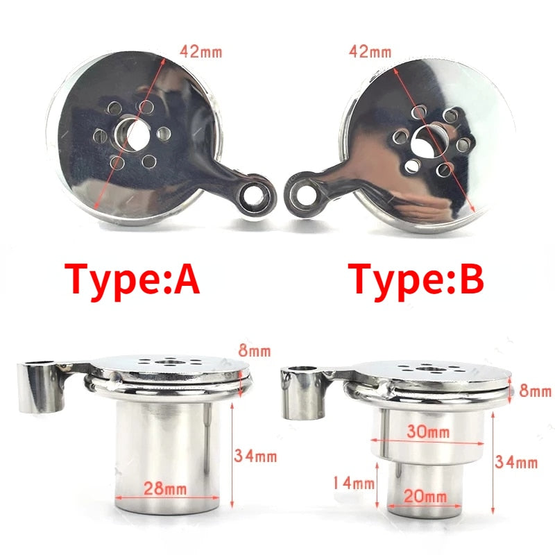 Inverted Chastity Cage with Removable Urethral Plug - Negative Cock Cage in Stainless Steel - ChastityBondage