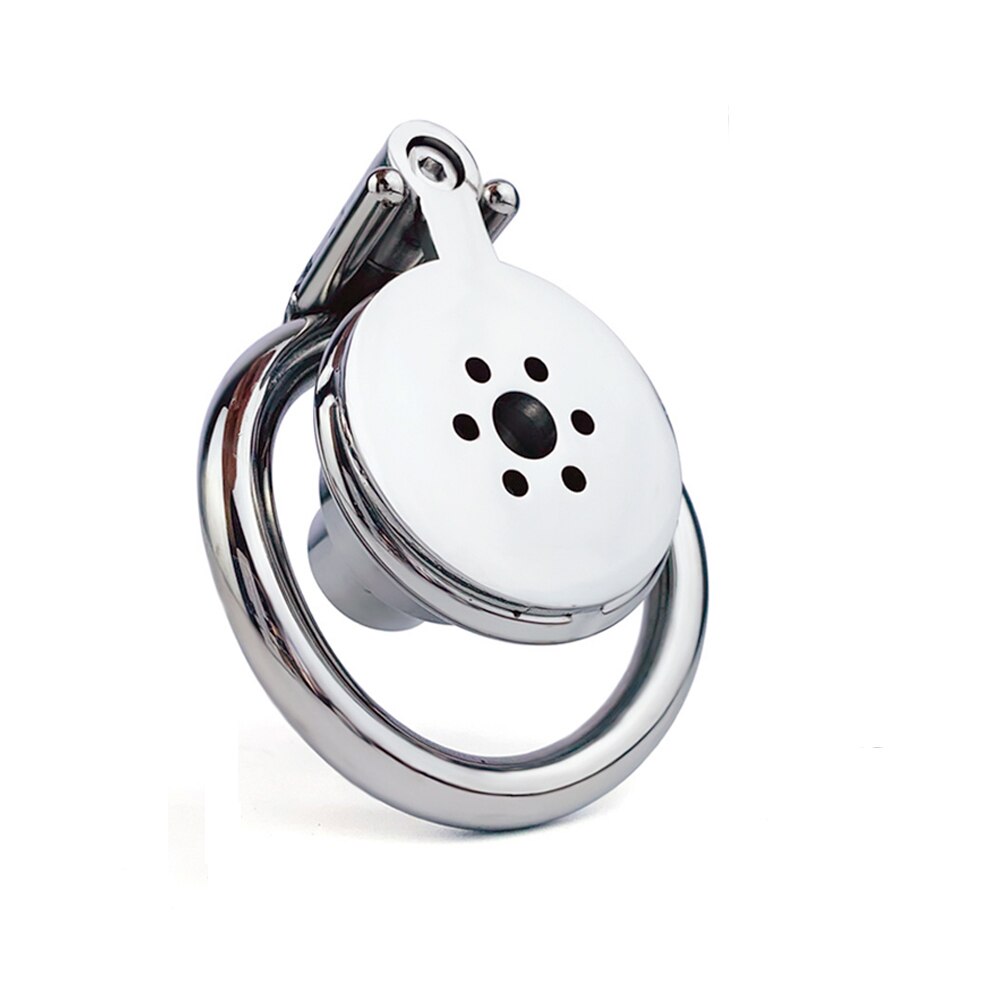 Inverted Chastity Cage with Removable Urethral Plug - Negative Cock Cage in Stainless Steel - ChastityBondage