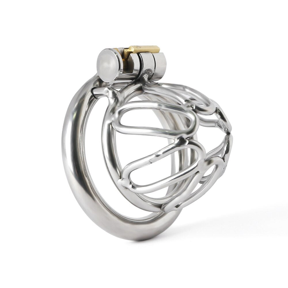 Breathable Small Short 316 Stainless Medical Grade Steel Male Chastity Cage,Comfortable Chastity Device  Sex Toy for Men - ChastityBondage
