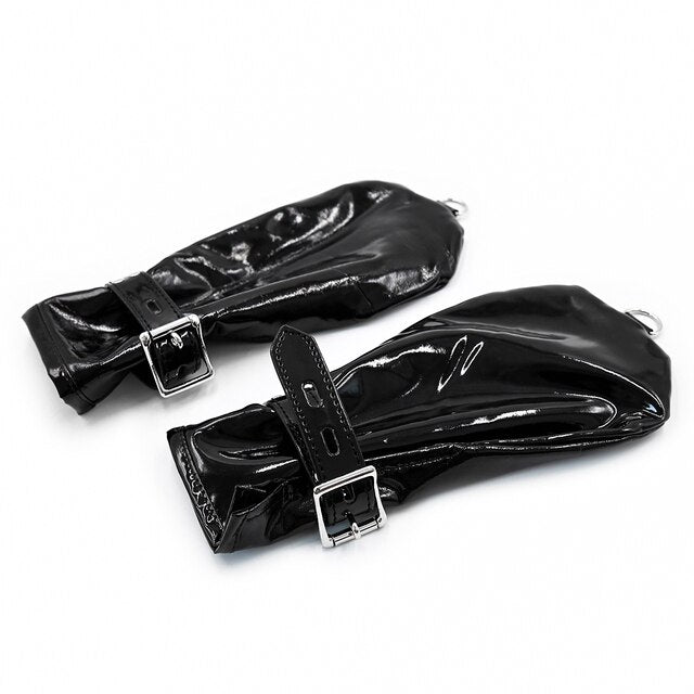 BDSM Bondage Gears: Dog Palm Gloves, Neck Collar, Head Hood with Braid - ChastityBondage