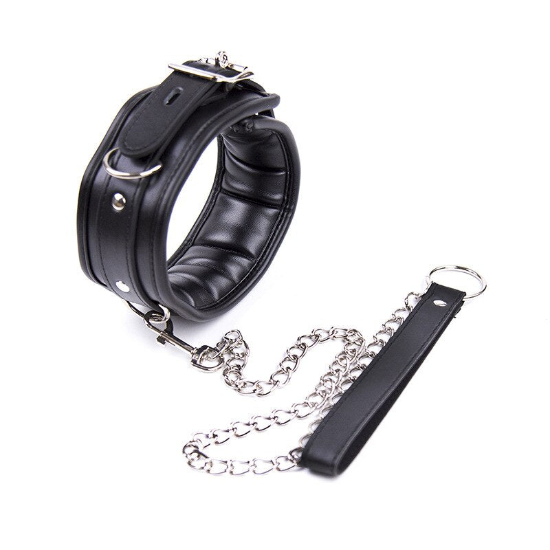 BDSM Bondage Gears: Dog Palm Gloves, Neck Collar, Head Hood with Braid - ChastityBondage
