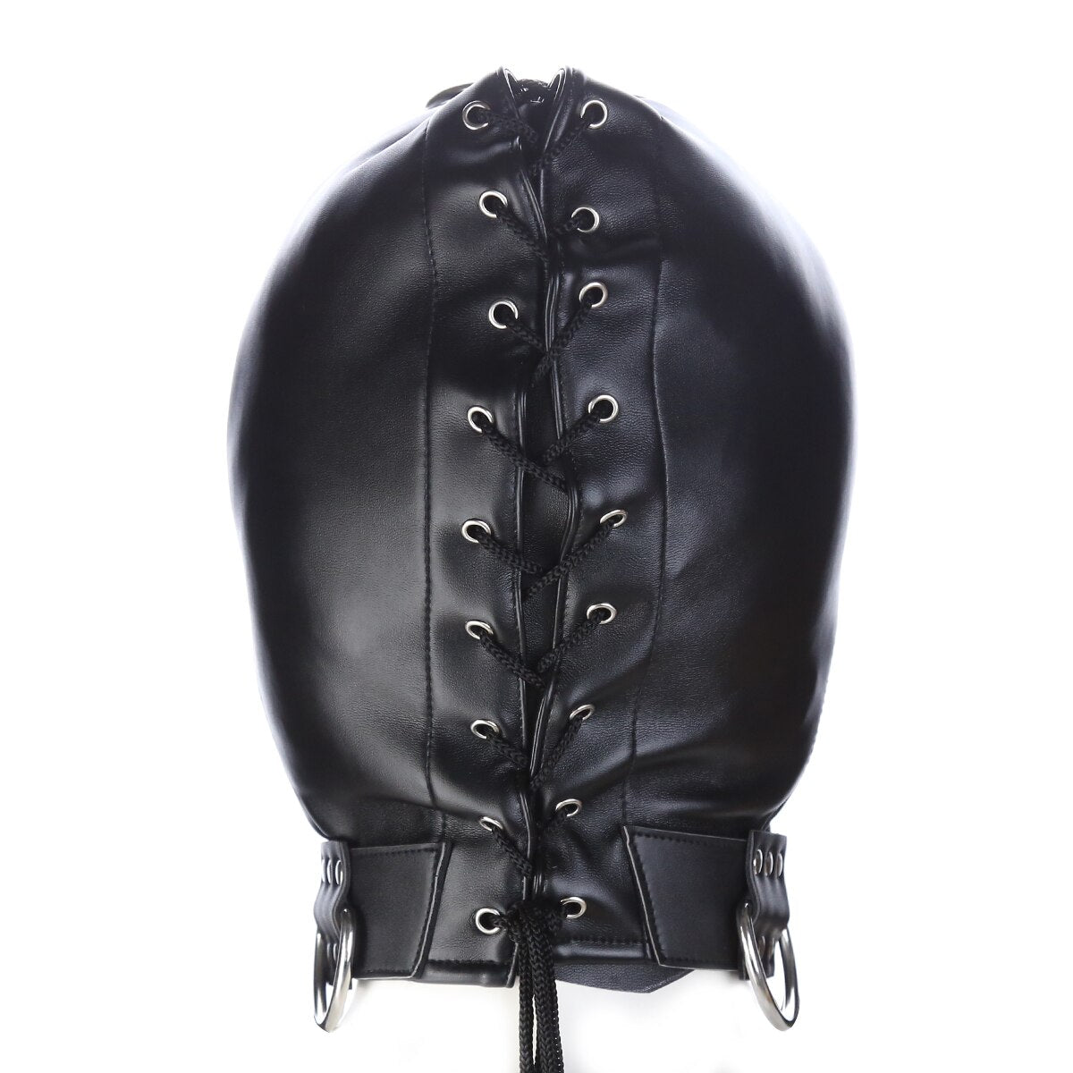BDSM Headgear- Harness Hood with Blindfold, Mouth Zipper - ChastityBondage